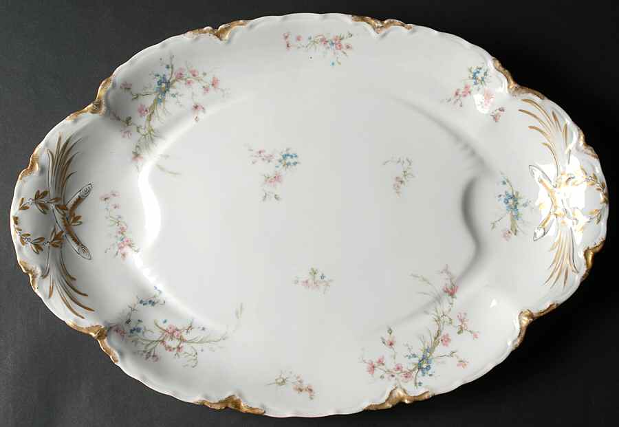 Schleiger 78b 17" Oval Serving Platter by Haviland-1