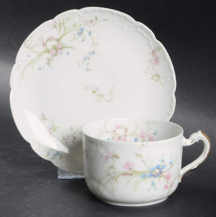 Schleiger 78D Flat Cup & Saucer Set by Haviland-1