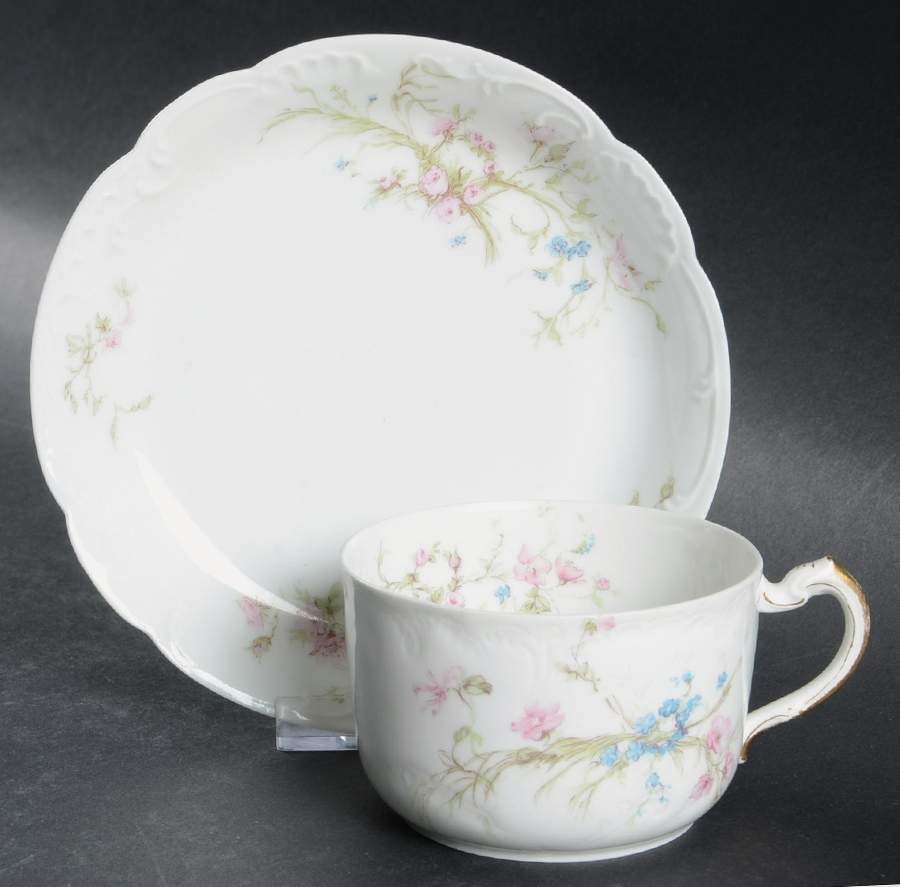 Schleiger 78D Flat Cup & Saucer Set by Haviland-1