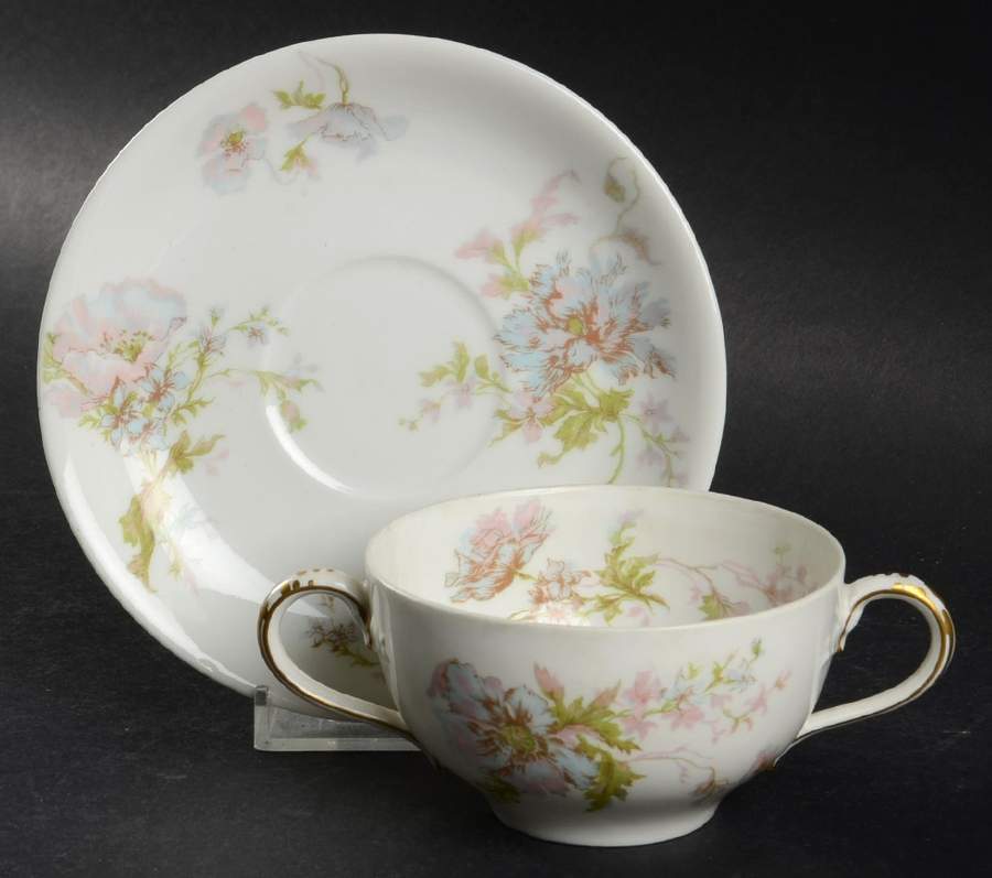 Schleiger 79 Flat Bouillon Cup & Saucer by Haviland-1