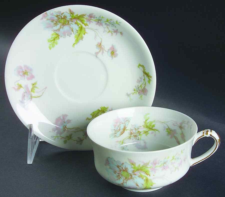 Schleiger 79 Flat Cup & Saucer Set by Haviland-1