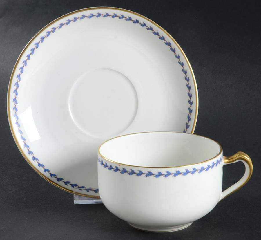 Schleiger 792 Flat Cup & Saucer Set by Haviland-1