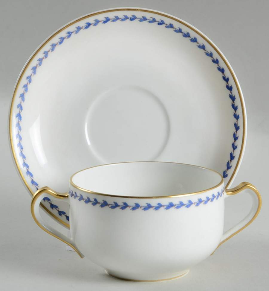 Schleiger 792 Flat Bouillon Cup & Saucer by Haviland-1