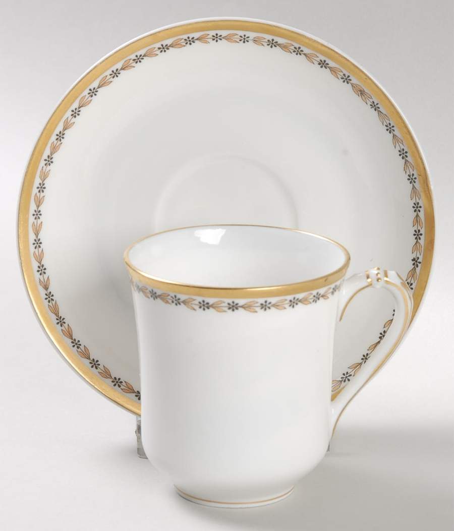 Schleiger 795 Flat Demitasse Cup & Saucer Set by Haviland-1