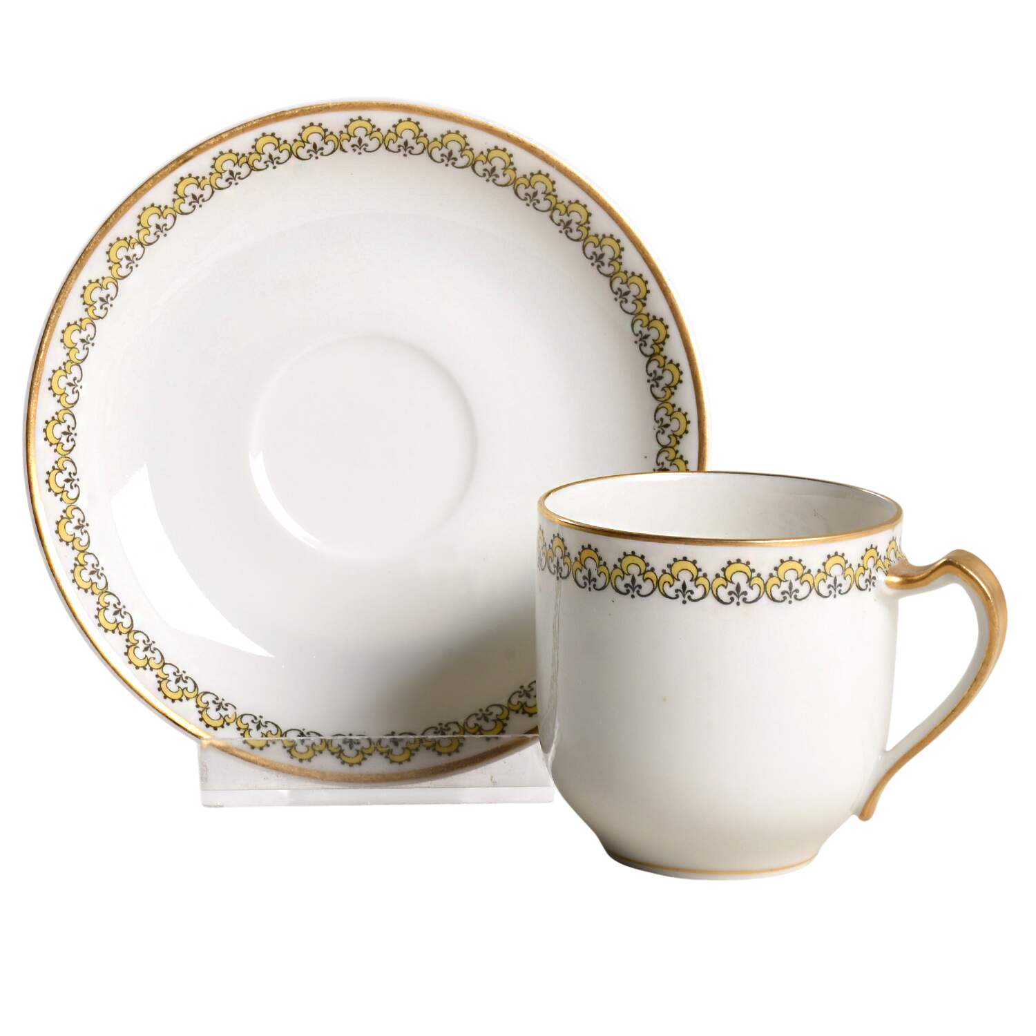 Schleiger 796 Flat Demitasse Cup & Saucer Set by Haviland-1