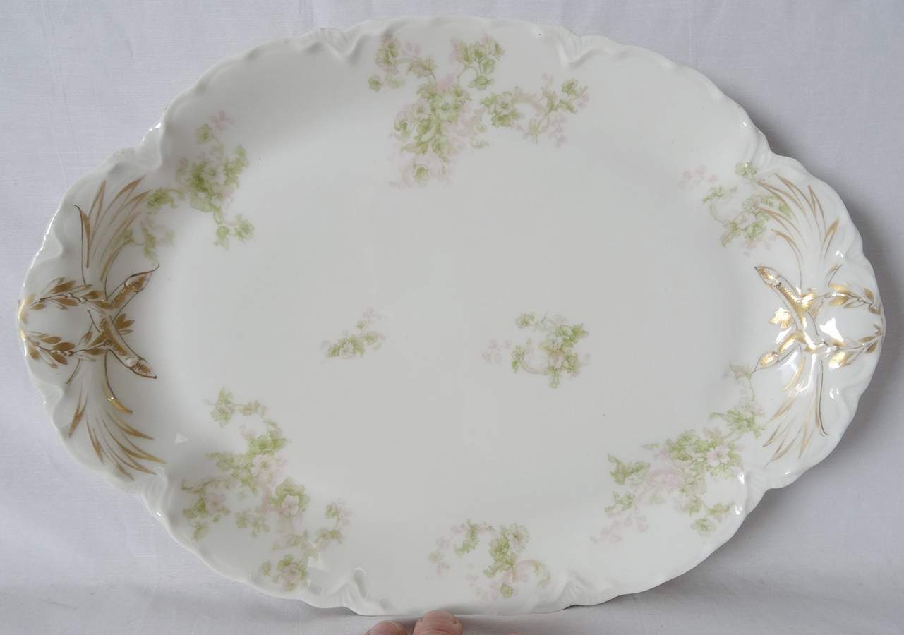 Schleiger 80A 13" Oval Serving Platter by Haviland-1