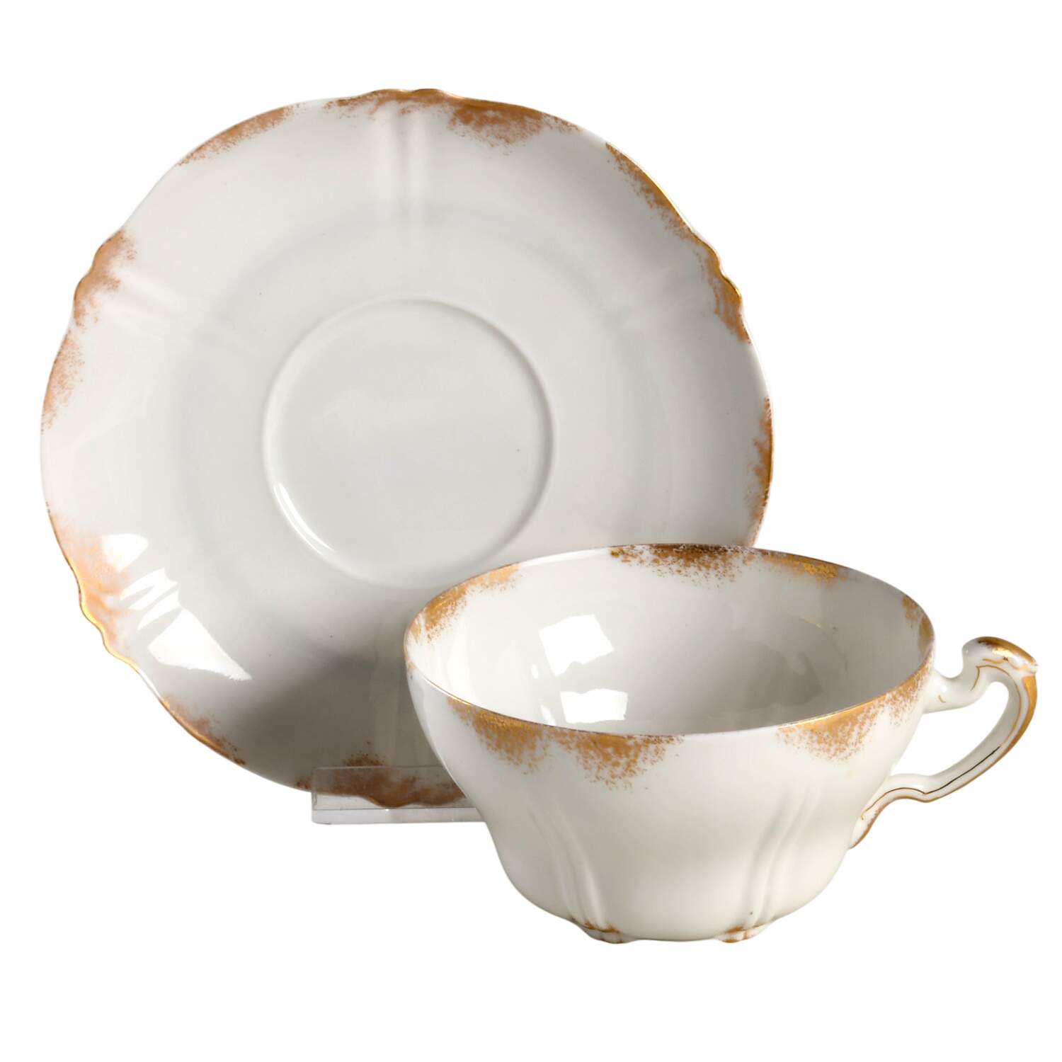 Schleiger 820 Flat Cup & Saucer Set by Haviland-1