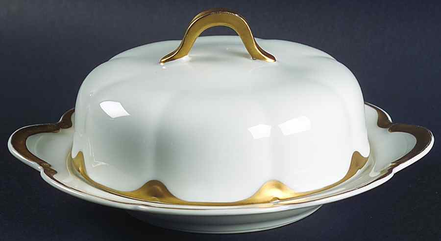 Schleiger 822a Round Covered Butter by Haviland-1