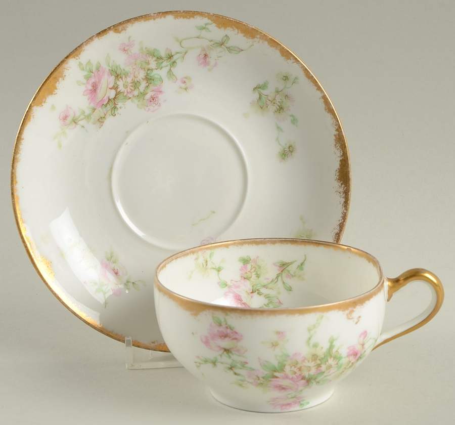Schleiger 840b Flat Cup & Saucer Set by Haviland-1