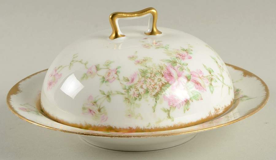 Schleiger 840b Round Covered Butter by Haviland-1