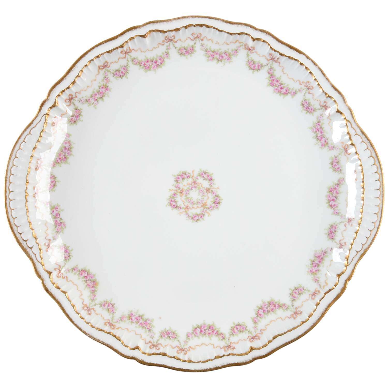 Schleiger 842 12" Handled Chop Plate (Round Platter) by Haviland-1