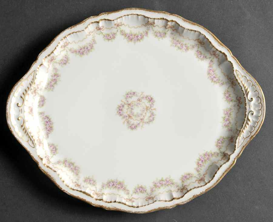 Schleiger 842 11" Oval Serving Platter by Haviland-1