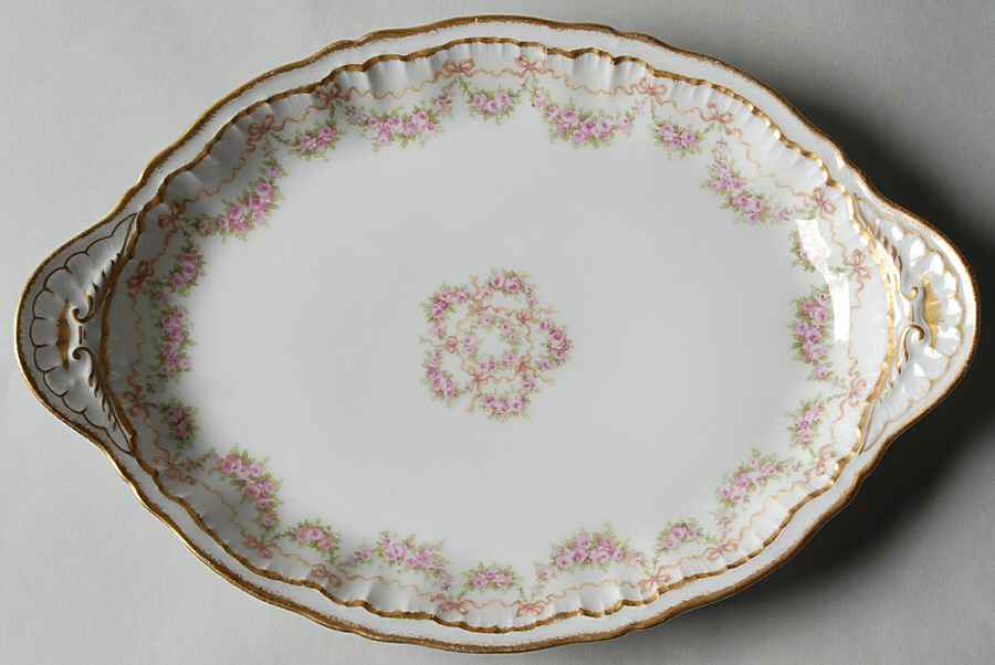 Schleiger 842 10" Oval Serving Platter by Haviland-1