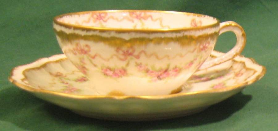 Schleiger 842 Flat Demitasse Cup & Saucer Set by Haviland-1