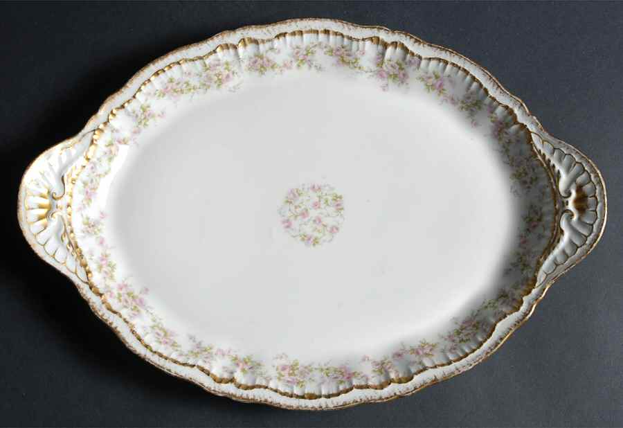 Schleiger 844 12" Oval Serving Platter by Haviland-1