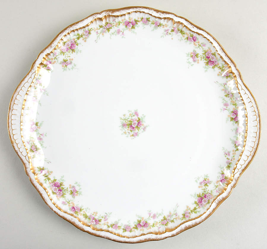 Schleiger 855A Handled Cake Plate by Haviland-1