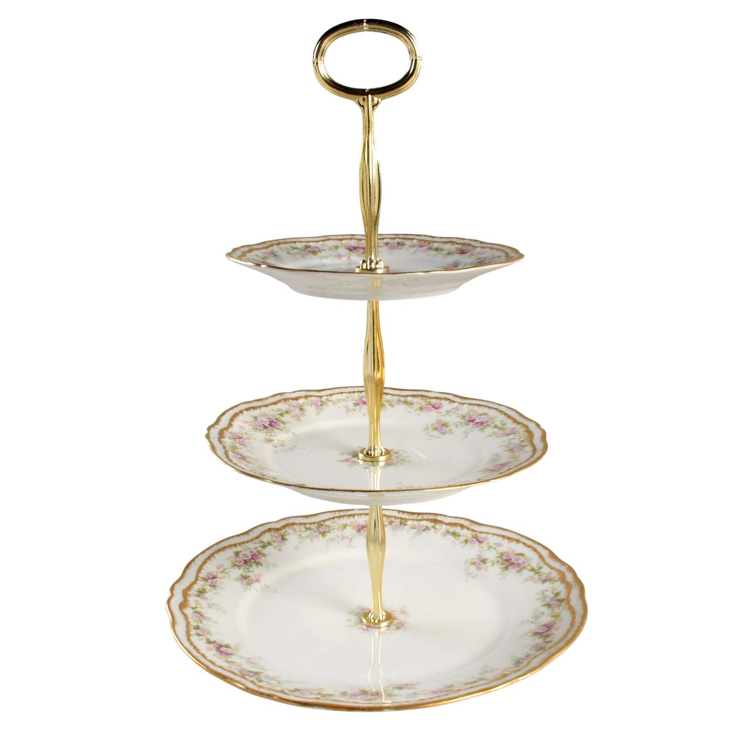 Schleiger 855A 13 7/8"-14 1/4" 3-Tiered Serving Tray(DP,SP,BB) HC by Haviland-1