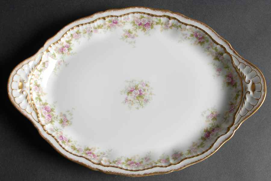 Schleiger 855A 12" Oval Serving Platter by Haviland-1