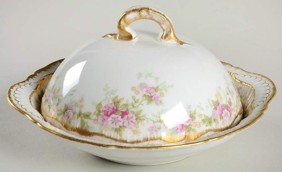 Schleiger 855A Round Covered Butter by Haviland-1