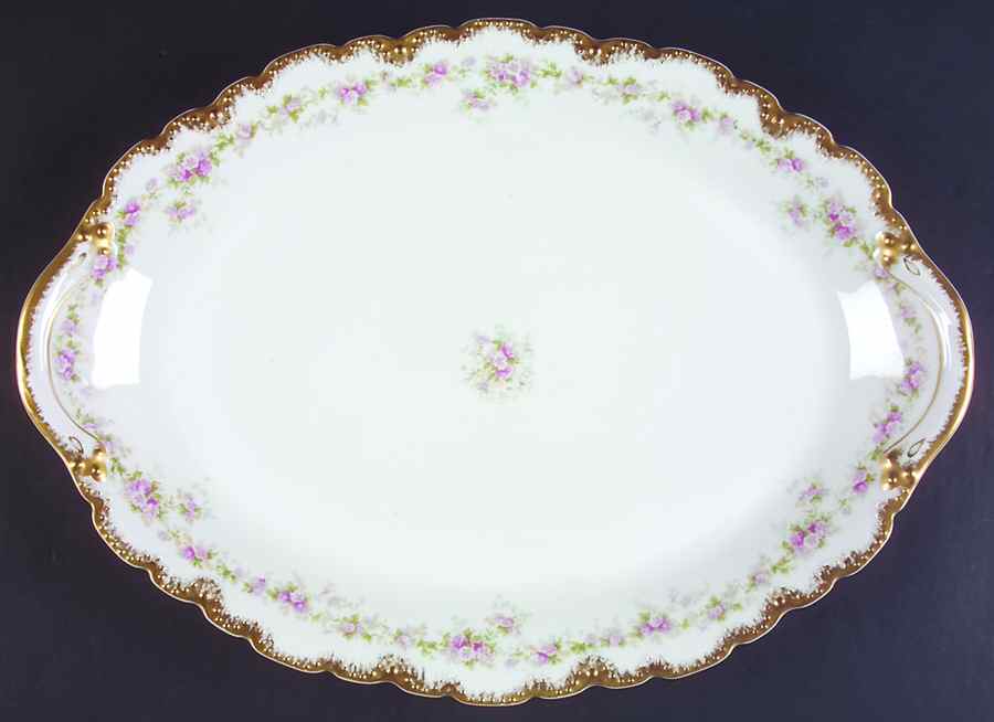 Schleiger 855b 18" Oval Serving Platter by Haviland-1