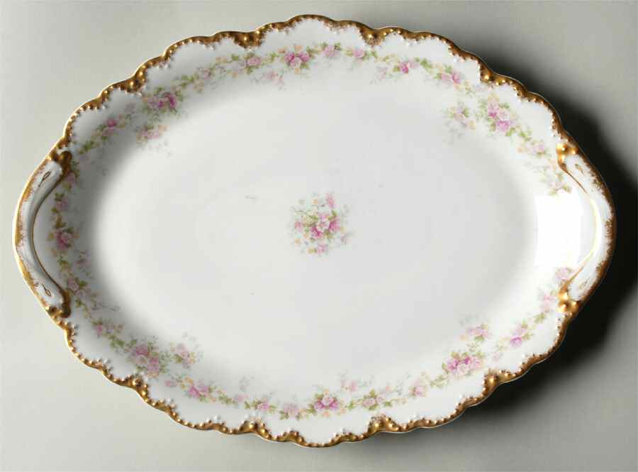 Schleiger 855b 14" Oval Serving Platter by Haviland-1