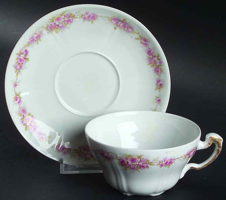 Schleiger 856c Flat Cup & Saucer Set by Haviland-1