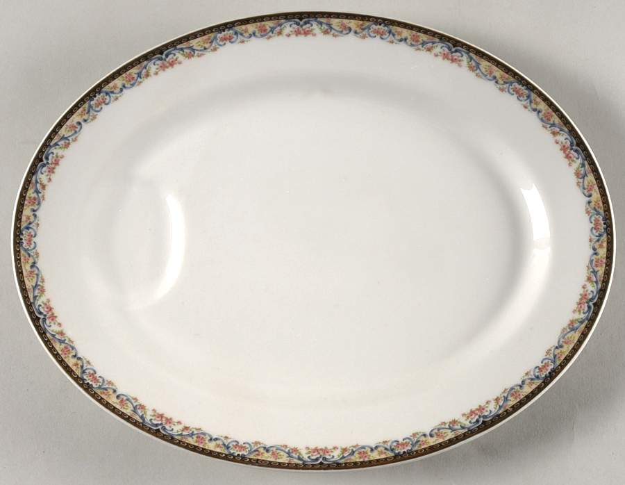 Schleiger 858 13" Oval Serving Platter by Haviland-1