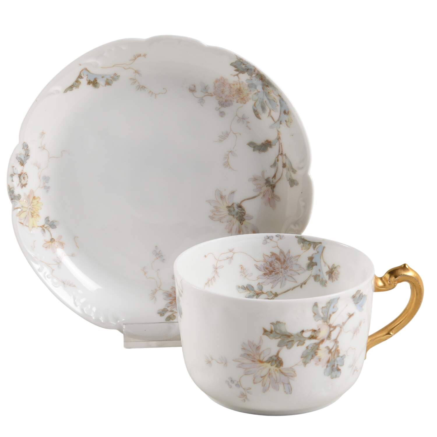 Schleiger 86 Flat Cup & Saucer Set by Haviland-1
