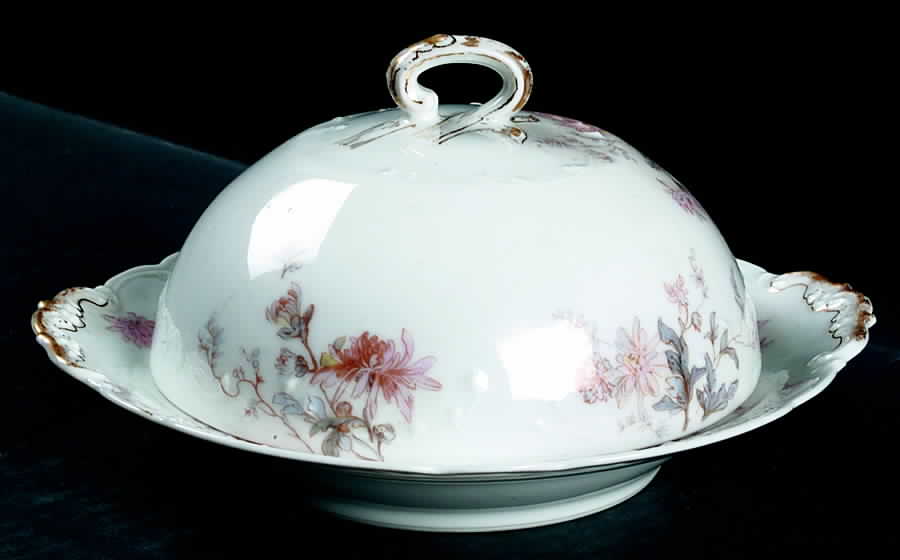 Schleiger 86 Round Covered Butter with Strainer by Haviland-1