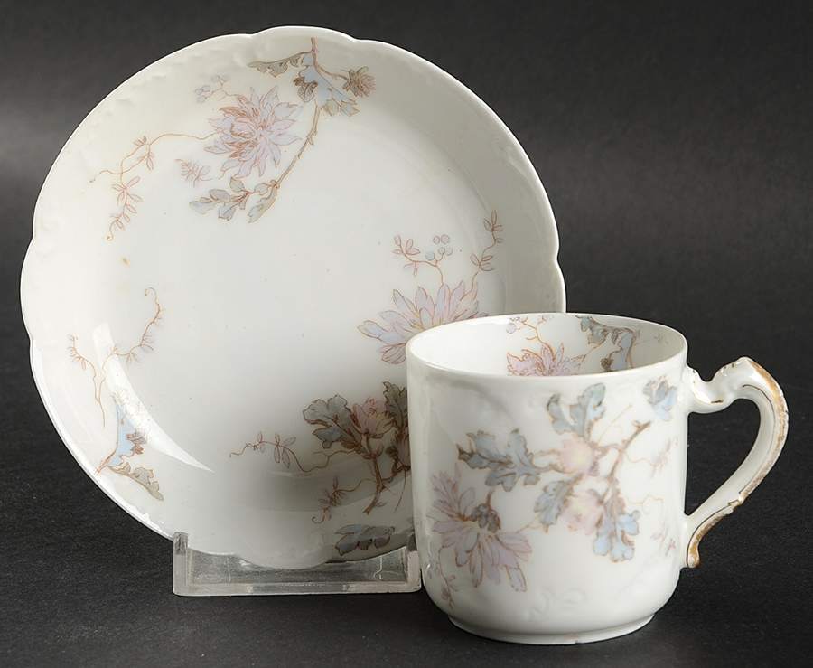 Schleiger 86 Flat Demitasse Cup & Saucer Set by Haviland-1