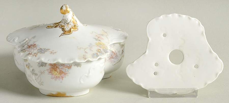 Schleiger 86 Butter Box & Lid with Strainer by Haviland-1