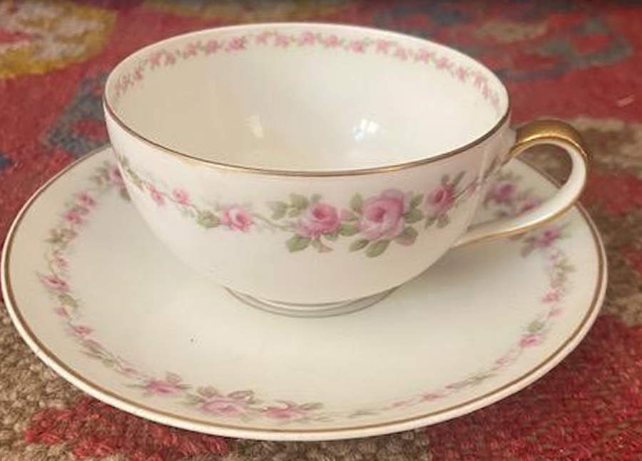 Schleiger 865b Flat Cup & Saucer Set by Haviland-1