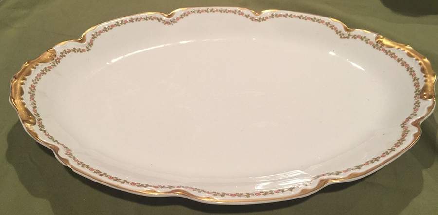 Schleiger 874B 12" Oval Serving Platter by Haviland-1