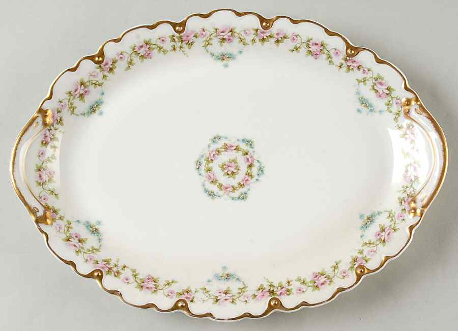 Schleiger 877 10" Oval Serving Platter by Haviland-1