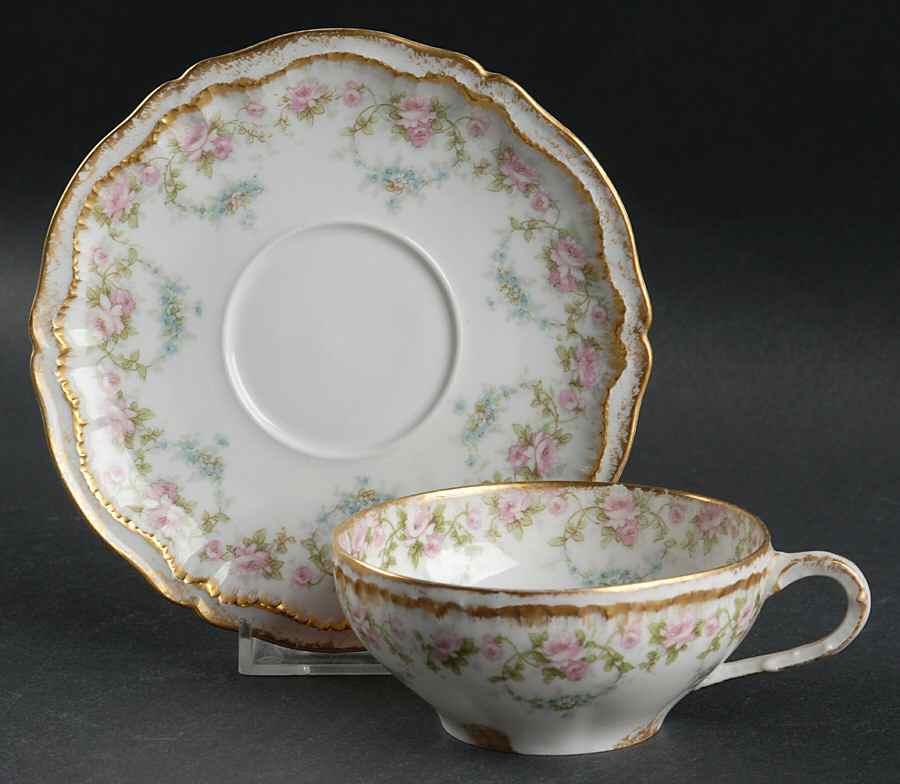Schleiger 877C Flat Cup & Saucer Set by Haviland-1