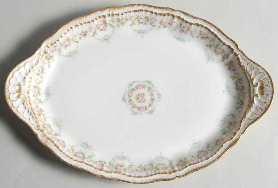 Schleiger 877C 12" Oval Serving Platter by Haviland-1