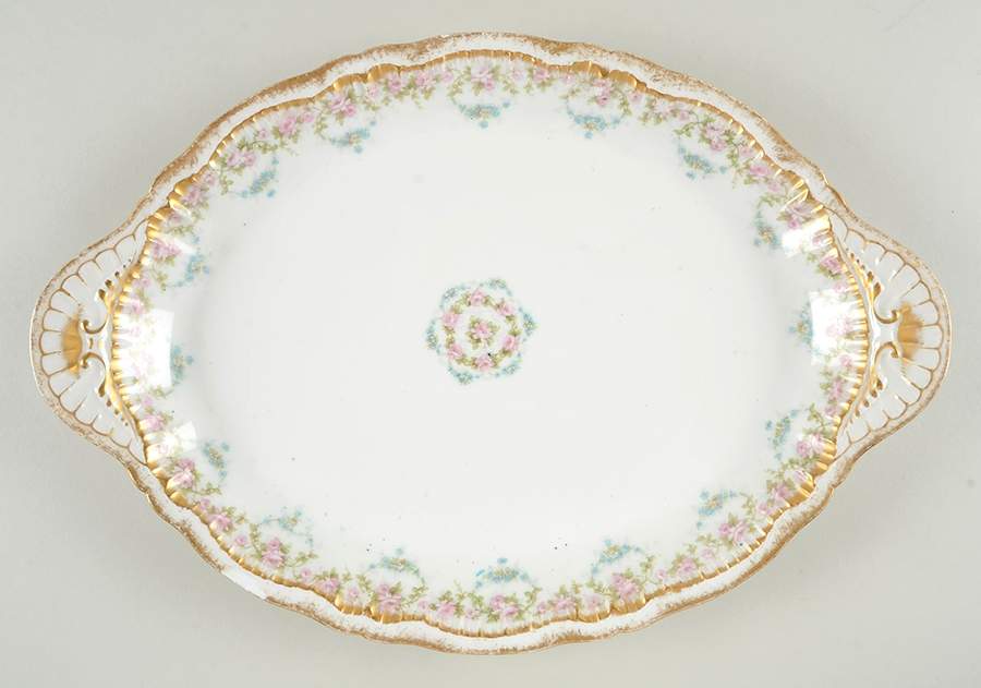 Schleiger 877C 14" Oval Serving Platter by Haviland-1