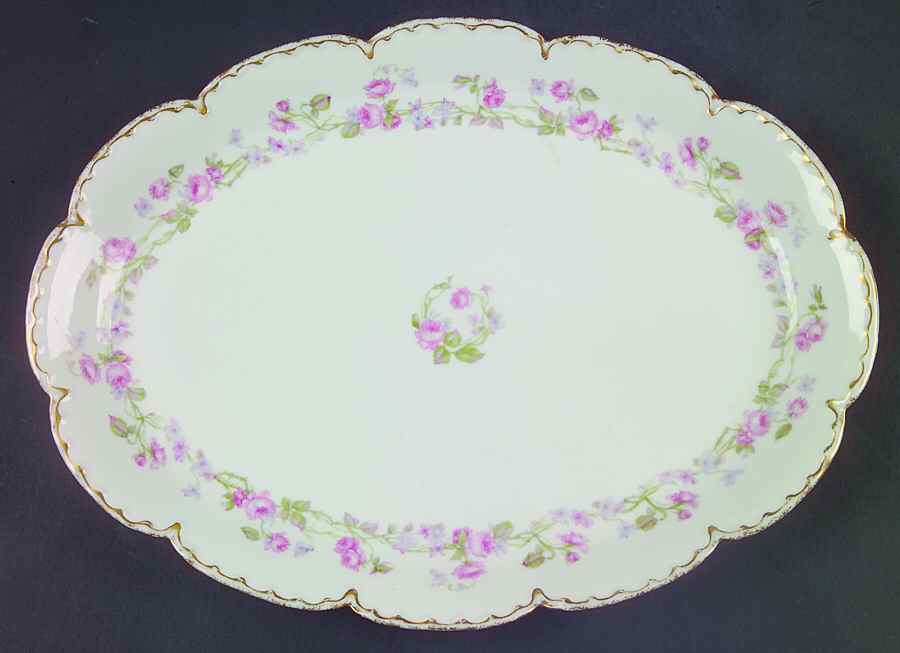 Schleiger 87C 13" Oval Serving Platter by Haviland-1
