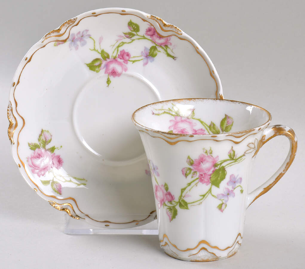 Schleiger 87D Chocolate Cup & Saucer Set by Haviland-1