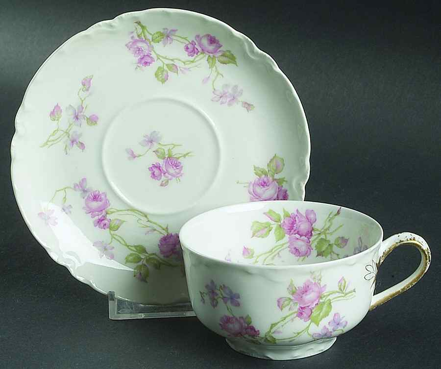 Schleiger 87g Flat Cup & Saucer Set by Haviland-1