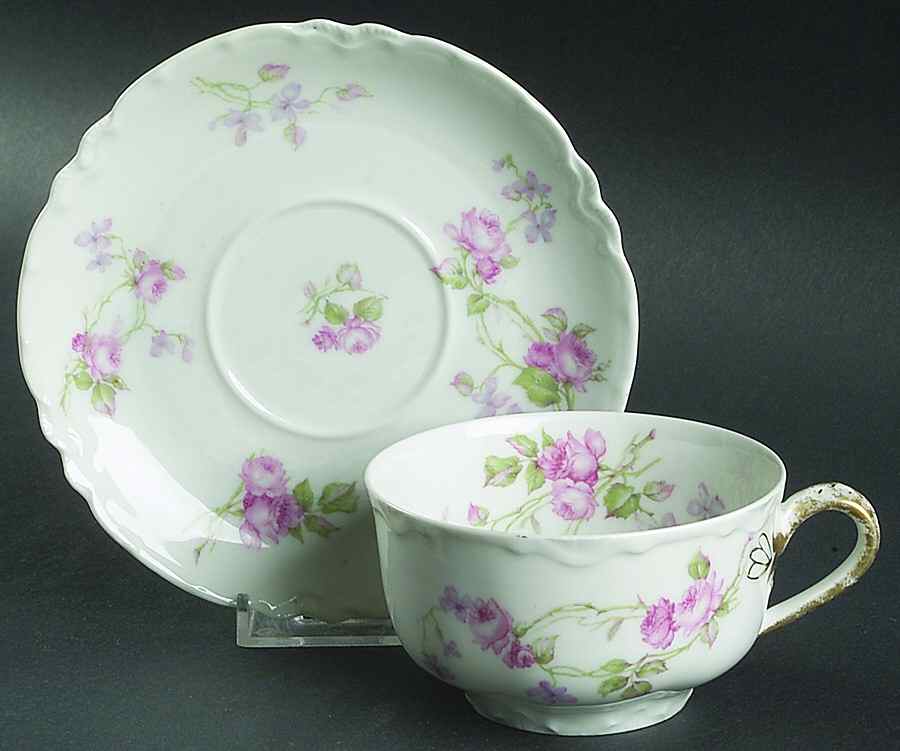 Schleiger 87g Flat Cup & Saucer Set by Haviland-1