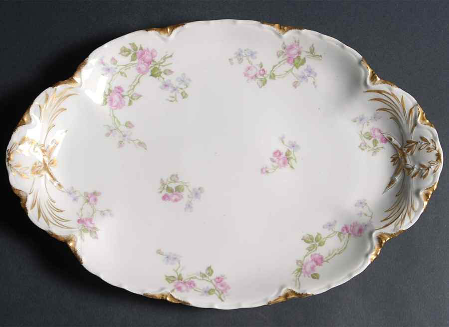 Schleiger 87H 13" Oval Serving Platter by Haviland-1