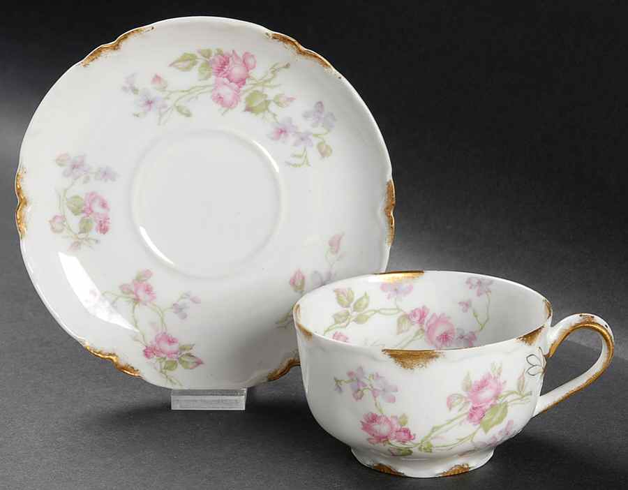 Schleiger 87H Flat Cup & Saucer Set by Haviland-1