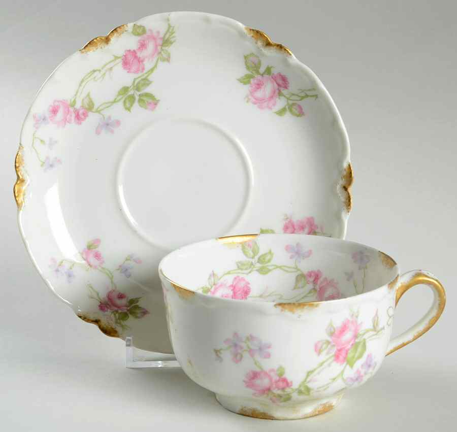 Schleiger 87H Oversized Cup & Saucer Set by Haviland-1