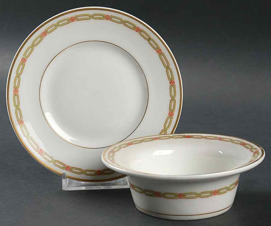 Schleiger 881 Ramekin & Saucer Set by Haviland-1