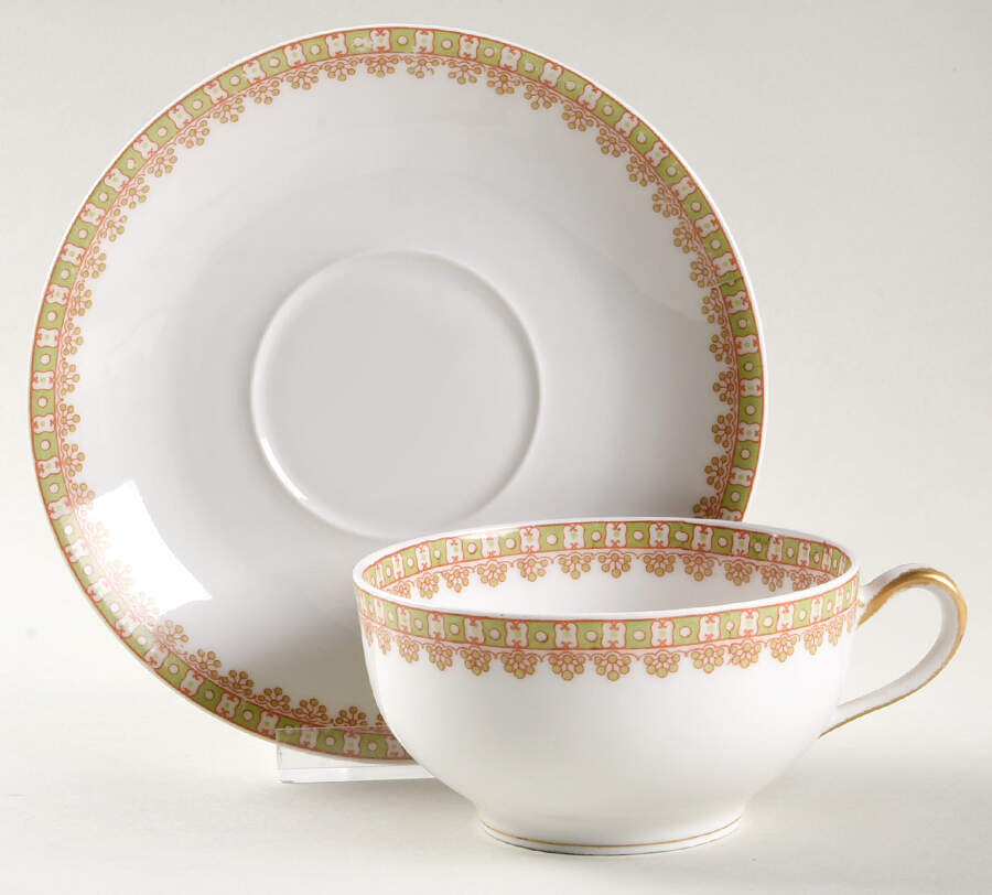 Schleiger 887 Oversized Cup & Saucer Set by Haviland-1