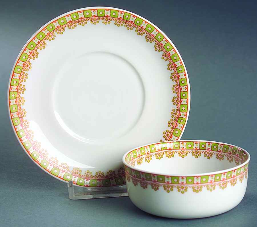 Schleiger 887 Ramekin & Saucer Set by Haviland-1