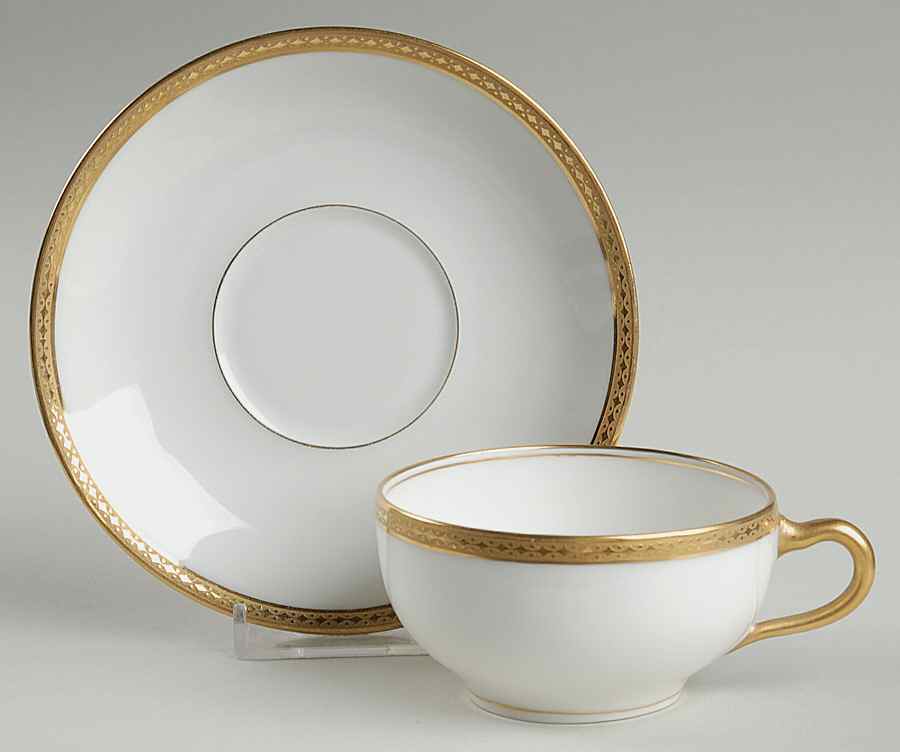 Schleiger 890 Flat Cup & Saucer Set by Haviland-1