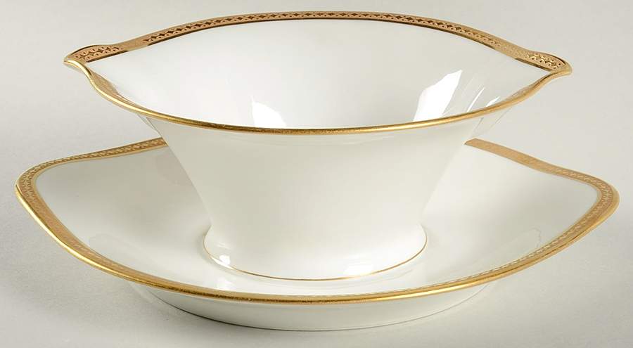 Schleiger 890 Gravy Boat with Attached Underplate by Haviland-1