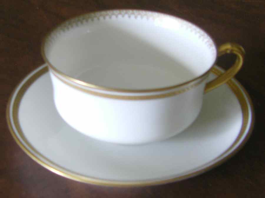 Schleiger 898 Flat Cup & Saucer Set by Haviland-1